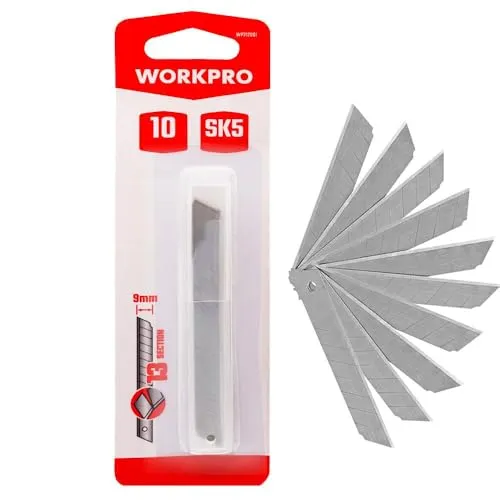 WorkPro WP212001 Messerklinge 9 mm 10er Set