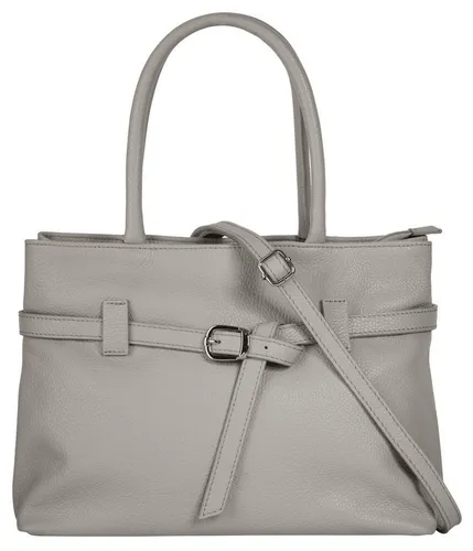 Cluty Handtasche Damen 101021 grau - Elegante Handtasche aus 100% Rindleder mit modernem Design und praktischem Smartphonefach. Ideal für stilbewusste Damen, die Funktionalität und Chic schätzen!