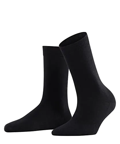FALKE Damen Socken Softmerino W So Wolle Baumwolle einfarbig 1 Paar, Schwarz Black 3009, 41-42