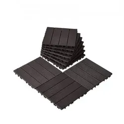 VEVOR 10x Terrassenfliesen Dunkelbraun 30x30cm