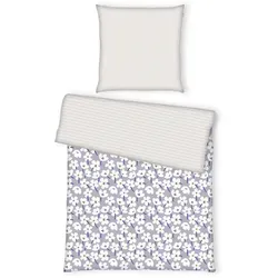 TOM TAILOR Renforcé-Bettwäsche FRESH FLOWERS in blau von Tom Tailor