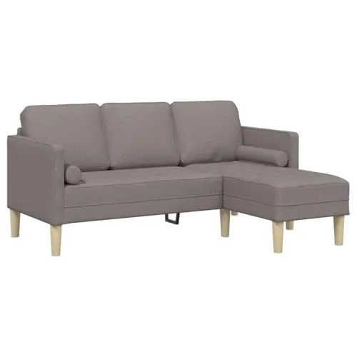 vidaXL 3-Sitzer L-Form Sofa Taupe 160 cm von vidaXL