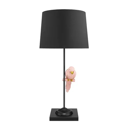 riess-ambiente Tischleuchte WILDLIFE 75cm schwarz/terracotta - Nachttischleuchte mit detailgetreuer Papagei-Skulptur in Terracotta, ideal für eine stimmungsvolle Atmosphäre und ein einzigartiges Dschungel-Feeling in jedem Raum.