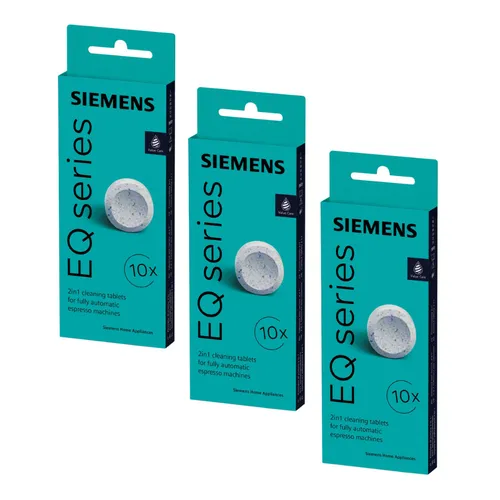 SIEMENS TZ80001N Reinigungstabletten für EQ Kaffeevollautomaten - Zubehör für alle EQ Kaffeevollautomaten, sorgt für optimale Hygiene und verlängert die Lebensdauer Ihrer Maschine.