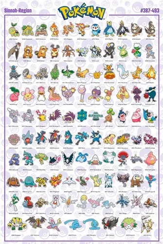 Poster Pokemon - Pokémon - Poster - Sinnoh Pokemon deutsch