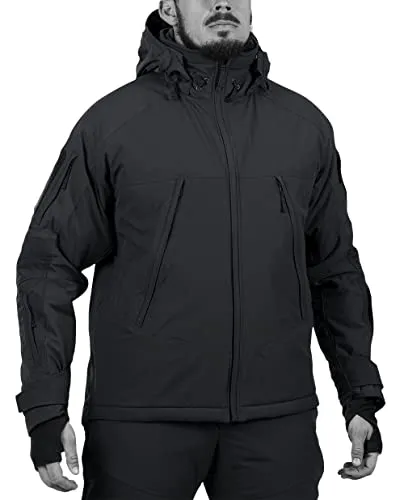 UF Pro® Tactical Winter-Kapuzenjacke Delta OL 4.0 – Schwarz - Wetterfeste Winterjacke mit G-LOFT-Füllung für optimale Wärme und geringes Gewicht. Ausgestattet mit 8 Taschen, ideal für den professionellen Einsatz bei extremen Bedingungen.