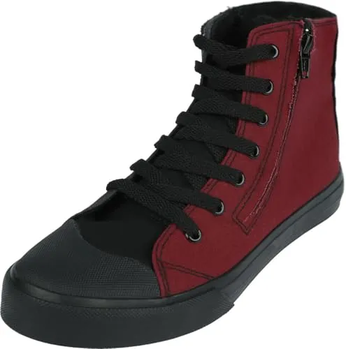 RED by EMP Unisex schwarz-rote High Sneaker mit Reißverschluss EU41