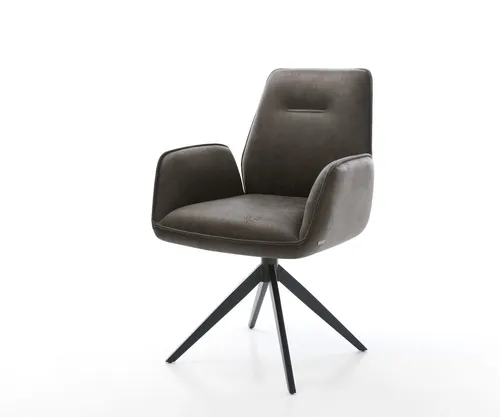 DELIFE Esszimmerstuhl Zoa-Flex Mikrofaser Anthrazit