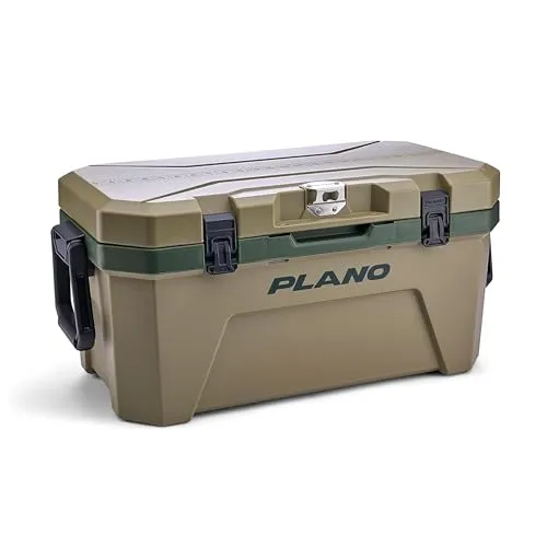 Plano Frostkühler, 30 Liter – Inland Green, Eistruhe, Tragbarer Isolierter Kühler, Camping-Picknick-Getränkekühler, Robuster Griff, Harte Seiten