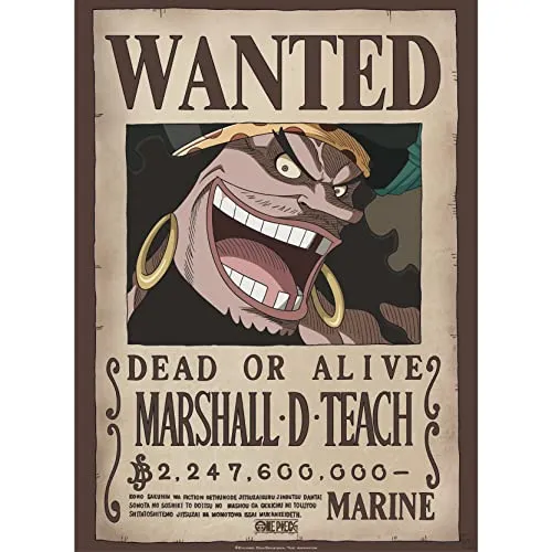 ABYSTYLE GBEye – One Piece Poster Wanted Blackbeard (52 x 38 cm)