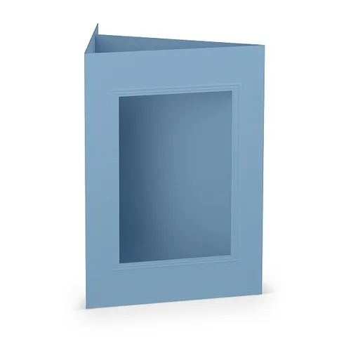 RÖSSLER PAPERADO 5 PASSEPARTOUT-KARTEN B6 BLAU ECKIG