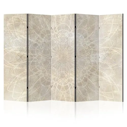 LUMASOUL Paravent doppelseitiger - Paravent Raumteiler Innen - Boho Motiv - 225x172 cm