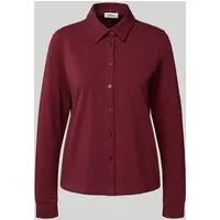 s.Oliver Damen T-Shirt 3902 - Damenblusen mit Hemdkragen und langen Ärmeln, Relaxed Fit für optimalen Tragekomfort und stylischen Allover-Print.
