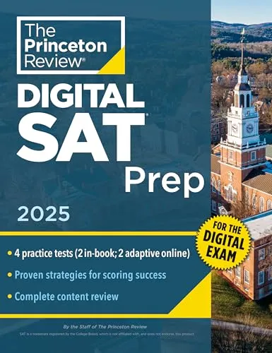Princeton Review Digital SAT Prep 2025: 4 Vollständige Übungstests