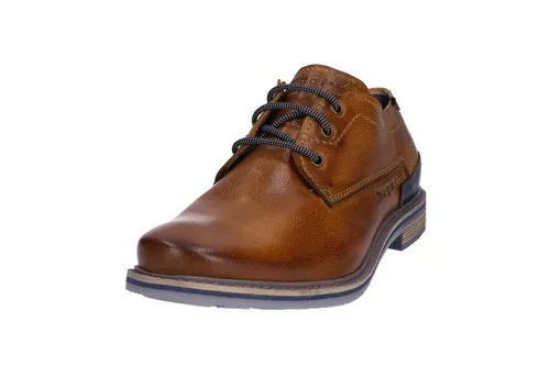bugatti Herren Derbys 322861012100, Cognac 6300 - Stilvolle Eleganz - Herren-Schnürhalbschuhe aus hochwertigem Leder, ideal für elegante Anlässe und den Alltag. Bequemer Tragekomfort dank schmaler Passform.