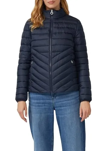 s.Oliver Leichte Steppjacke mit Stehkragen Navy 36 - Funktionsjacken mit Slim Fit und leichtem Futter, ideal für kühle Tage. Der Stehkragen und die Steppung bieten zusätzlichen Komfort und Stil.