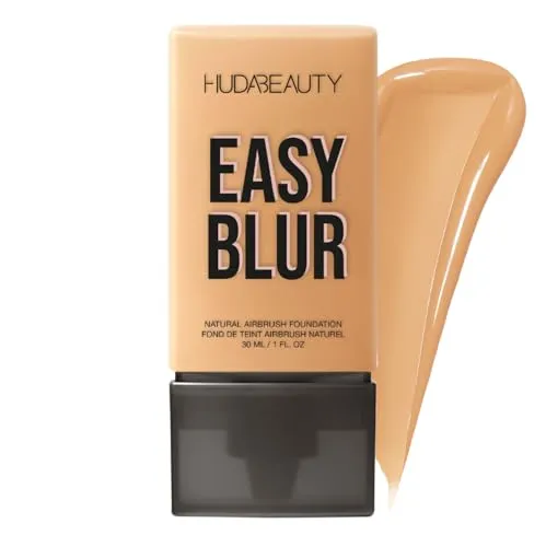 HUDABEAUTY ORIGINAL Easy Blur Natural Airbrush Foundation 30 ml - Make-up mit 1,5 % Niacinamid für glatte Haut und Siliziumdioxid zur Porenverkleinerung - für ein natürliches, luftiges Finish.