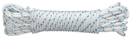 Connex DY2702880 Mehrzweckseil, 4.0 mm x 20 m, gefertigt nach DIN 83307, weiß-blau