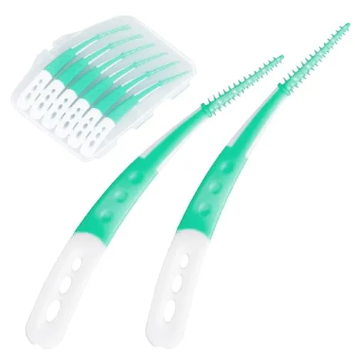 Stück Dental Sticks Interdentalreiniger Weiche Silikon für Empfindliches Zahnfleisch,Gebogene Form für Reiniger Zahnreinigung Werkzeug Zahnzwischenraumbürsten Zahnsticks,Interdentalbürsten 12