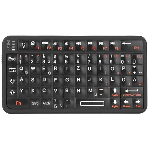Produktbild Rii Mini Bluetooth Tastatur mit Hintergrundbeleuchtung – Tragbare Handflächengroße Tastatur