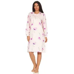 Normann Nachthemd Damen Nachthemd mit cm Länge und Kopfleiste am Hals - 291 193 rosa 52/54