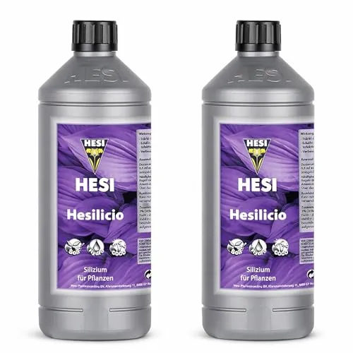 HESI Hesilicio Siliziium-Booster 2 x 1 Liter - Effektiver Siliziium-Booster für Pflanzen, ideal zur Unterstützung des Wachstums. Praktisches 2er-Set mit insgesamt 2 Litern für optimale Pflege.