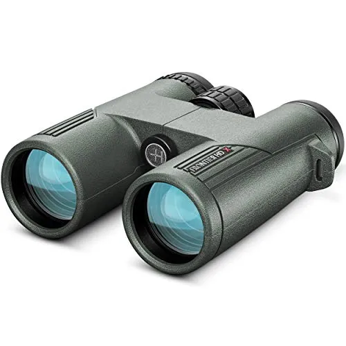 Hawke Frontier HD X 10x42 Fernglas Silber - Binokulare Ferngläser mit 10x Vergrößerung und 42 mm Objektivdurchmesser für gestochen scharfe Bilder. Robust, wasser- und staubdicht, ideal für Outdoor-Aktivitäten.