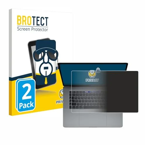 BROTECT 2 Stück Anti-Spy Blickschutzfolie für Apple MacBook Pro 15