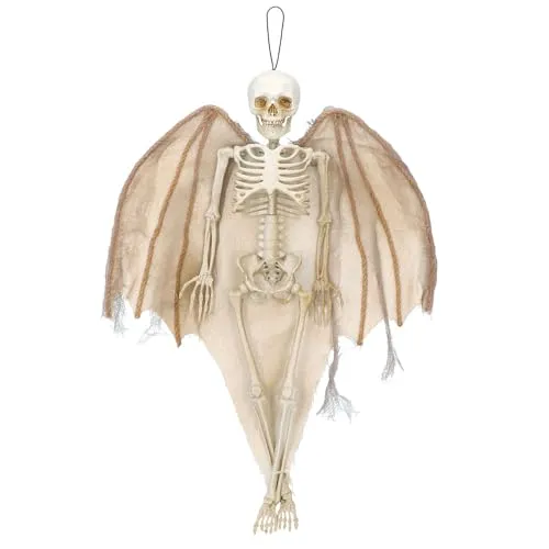 Boland 73202 - Hängende Horror Dekoration, Skelett Engel, 40 cm, Party Deko für Mottoparty und Halloween, Hängedeko