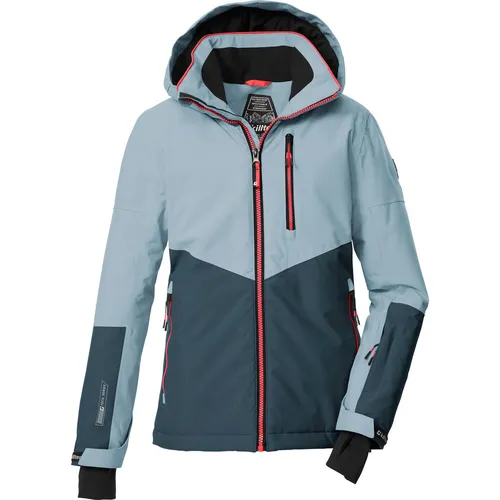 KILLTEC Kinder Funktionsjacke KSW 207 GRLS SKI JCKT - Funktionsjacke für Kinder, wasser- und winddicht mit reflektierenden Elementen und nachhaltiger, PFAs-freier Imprägnierung – perfekt für den Wintersport!