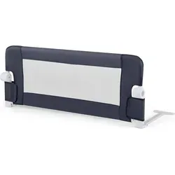 COSTWAY Bettgitter klappbar, Bettschutzgitter mit Verstellbarer Gurte, EIN-klick-Faltung, Rausfallschutz Bett 180° faltbar, Grau, 105x42cm - Grau
