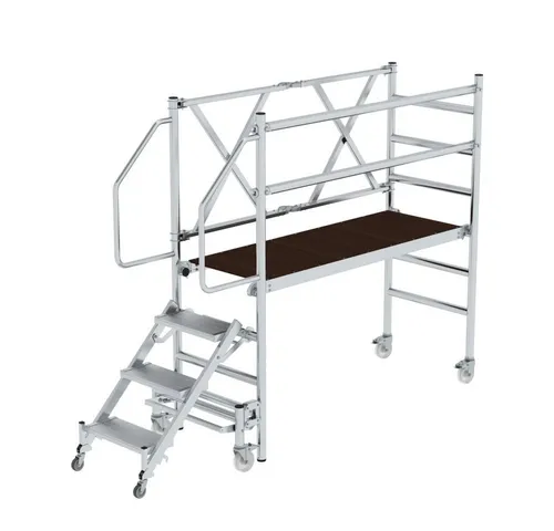 PROREGAL® Trittleiter Montageplattform mit Treppenzustieg Plattformgröße 180x60cm
