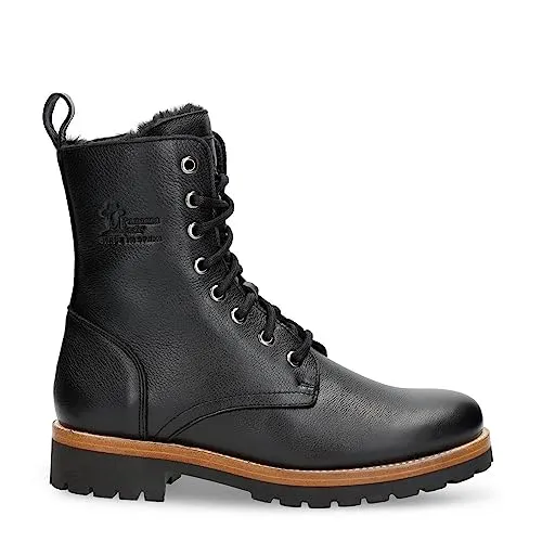 Schnürstiefelette Warmfutter FRISIA B11 - Panama Jack - Wanderschuhe mit warmem Kunstfellfutter für angenehme Wärme im Winter. Aus hochwertigem glattem Leder, mit stabiler Gummilaufsohle und Reißverschluss für einfaches An- und Ausziehen.