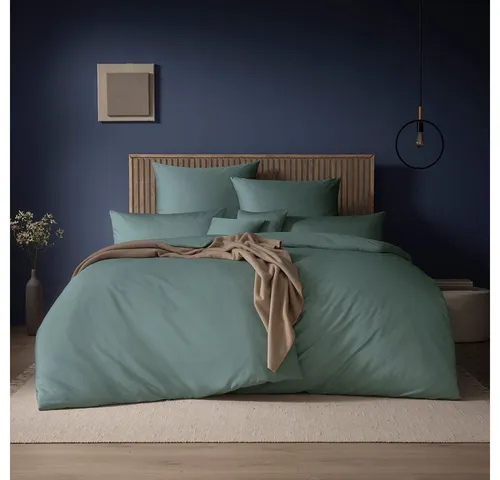 Estella Bettwäsche Atelier in Salbeigrün, 155x220 cm in blau von ESTELLA
