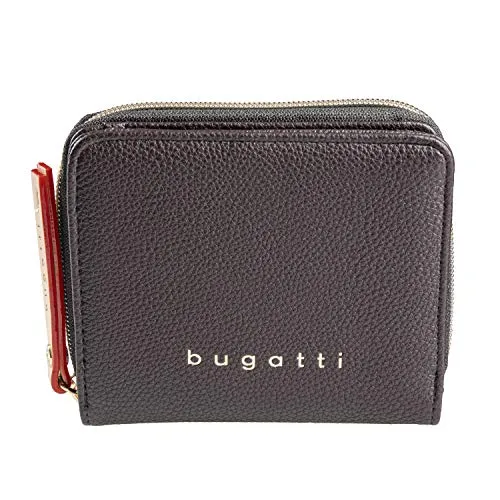 bugatti Ella Damen Geldbörse - Dunkelbraun - Elegante Damen-Geldbörse mit praktischer Fächeraufteilung für optimale Übersicht über Karten und Finanzen. Ideal für den Alltag. Maße: 12 x 10 x 3 cm.