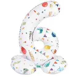 Folat 63966 Luftballon Ziffer 6 - 72 cm Joyful Party in Weiß, ideal für Geburtstagsfeiern und vielseitige Dekorationen