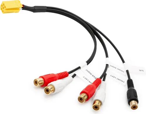 Line out 5x Cinch Adapter Subwoofer passend für Audi VW Becker SEAT