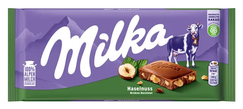 Milka Tafelschokolade Haselnuss, 90g