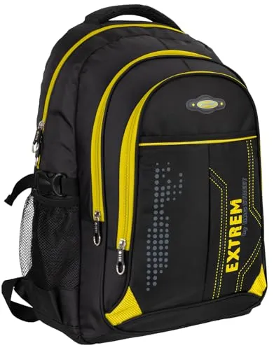 EAAKIE Rucksack Damen Herren Sport Schulrucksack Freizeit Reise Wandern Arbeit Backpack (GELB)