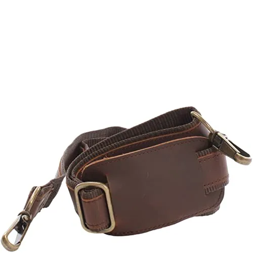 LECONI Trageriemen Leder Nylon - Breiter Schultergurt für Taschen - Kofferwaagen, längenverstellbar und aus hochwertigem Leder-Nylon-Mix für maximalen Tragekomfort und Stil.