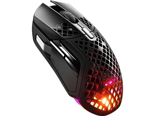 SteelSeries Aerox 5 Wireless RGB Gaming-Mouse - Federleicht mit 9 programmierbaren Tasten, IP54 spritzwassergeschützt und bis zu 180 Stunden Akkulaufzeit