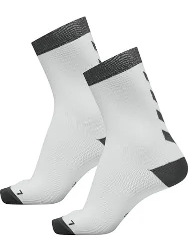 hummel Socken Element Indoor Sport Sock 2, Weiß/Asphalt, 27/30, 204045-9295