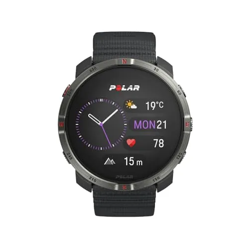 Smartwatch Polar GRIT X2 Schwarz - Smartwatch für Fitness-Enthusiasten mit GPS, Bluetooth-Konnektivität und stilvollem Design in Schwarz – ideal für aktive Lebensstile.