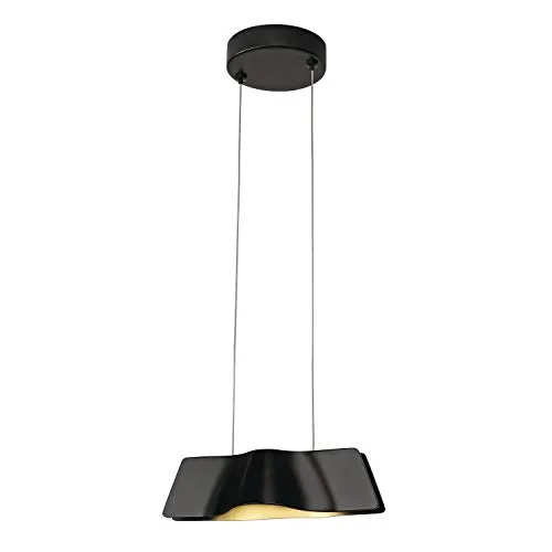 SLV Pendelleuchte Wave Pendant, 8,6W LED, 3000 K, inklusiv Rosette, schwarz 147830