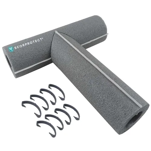 Scorprotect® PE Rohrisolierung T-Stück hellgrau SELBSTKLEBEND + 8 Clipse (15 x 13 mm T-Stück SK)