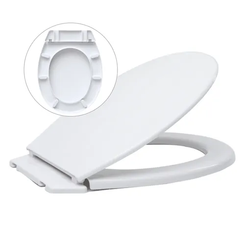 Universeller WC-Sitz Weiß Hart Softclose Toilettensitz Klobrille Absenkautomatik