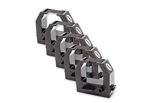 vhbw 5X Farbband Schriftband kompatibel mit Amano MRX-35 Nadeldrucker, Bondrucker - Schwarz