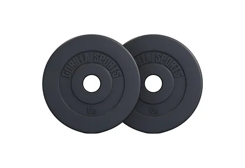 GORILLA SPORTS Hantelscheiben Olympia, 1,25kg - 30kg - Hantelscheiben aus robustem Kunststoff für geräuscharmes Training, ideal für Anfänger und Profi-Sportler. Perfekt für Home Gyms mit 50mm Bohrung.