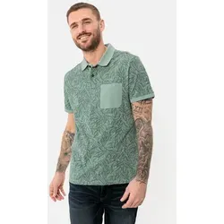 camel active Herren Piqué Poloshirt - Poloshirt aus 100% Baumwolle mit floralem Allover-Print, ideal für lässige Freizeitlooks und höchsten Tragekomfort.