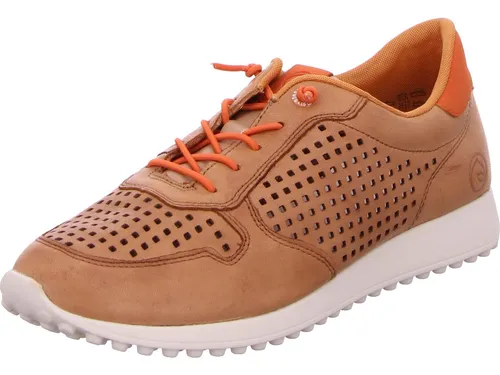 Remonte Damen D3103 Sneaker, Braun Combi 24, 39 EU - Damen-Sneaker aus hochwertigem Lackleder und Glattleder, mit leichtem PU für optimalen Komfort und flachem Absatz – ideal für den Alltag.